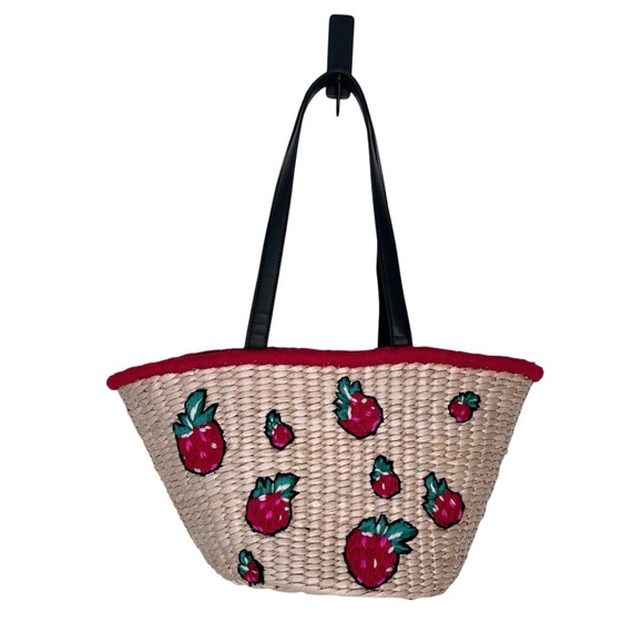 Becksondergaard raspberry tote bag in natural - Picture 2 of 16